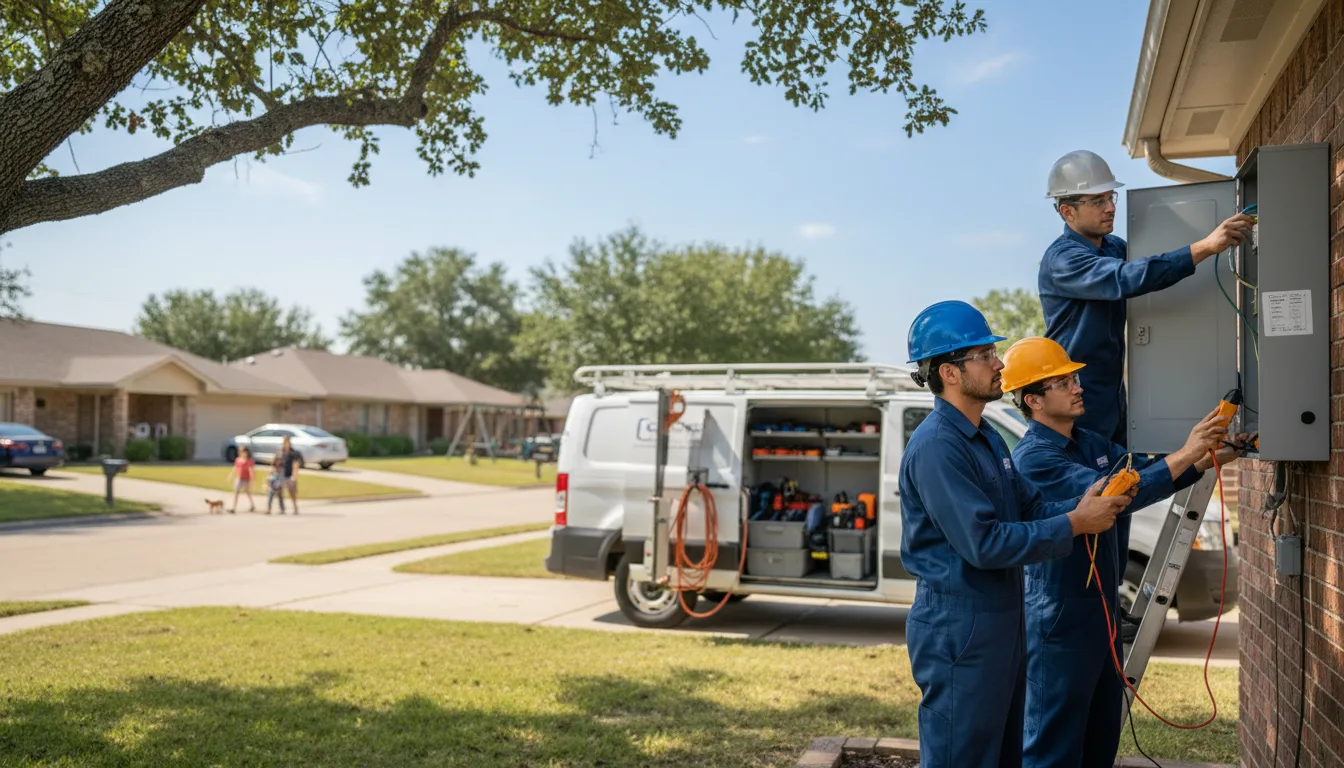 Certified electrician providing emergency electrical services in Marvell, AR